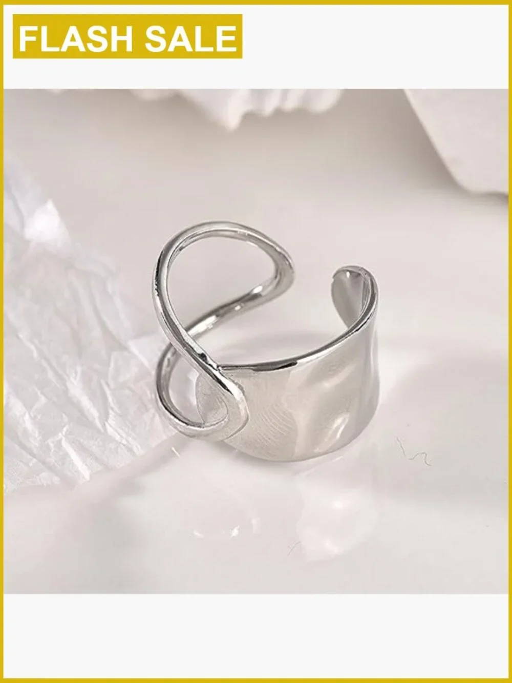 925 Sterling Silver Open Knuckle Ring Adjustable Band